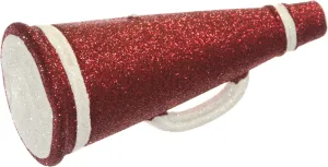 6" Megaphone Ornament: Crimson & White