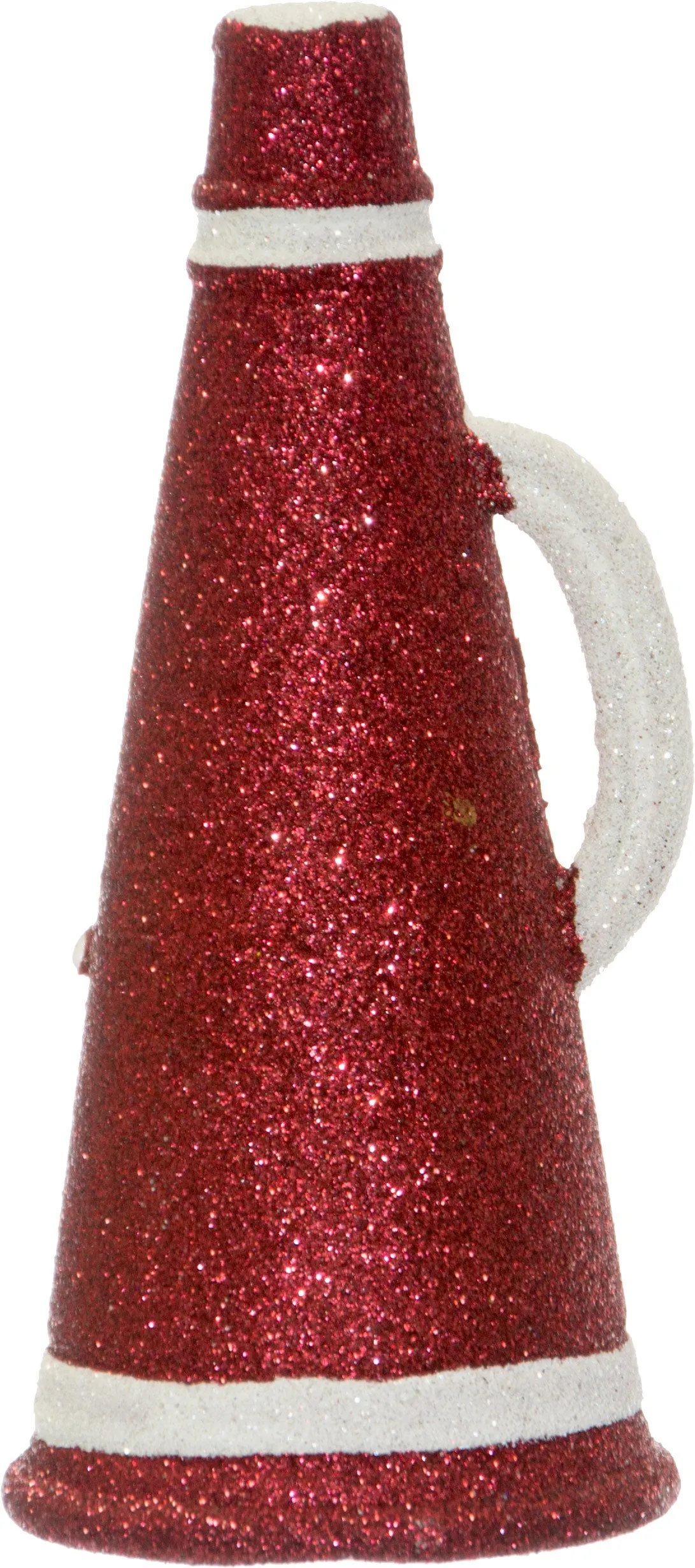 6" Megaphone Ornament: Crimson & White