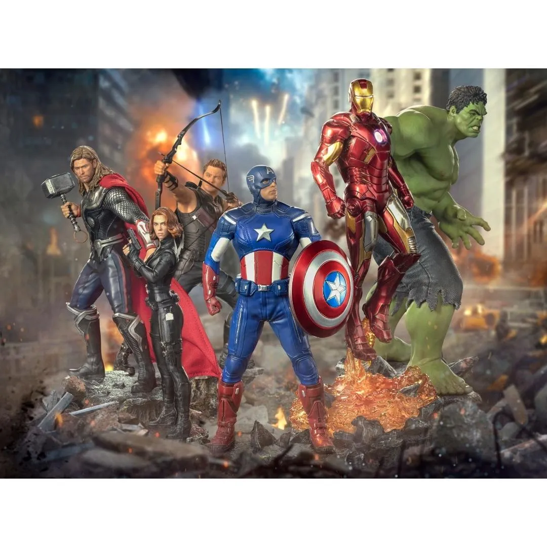 Avengers Battle Of NY - Infinity Saga Captain AmericaStatue by Iron Studios