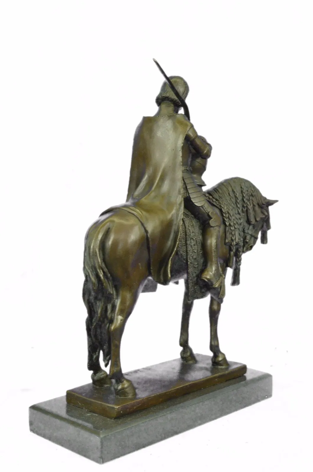 Bronze Sculpture of King Arthur Legendary British Leader Collectible Home Design