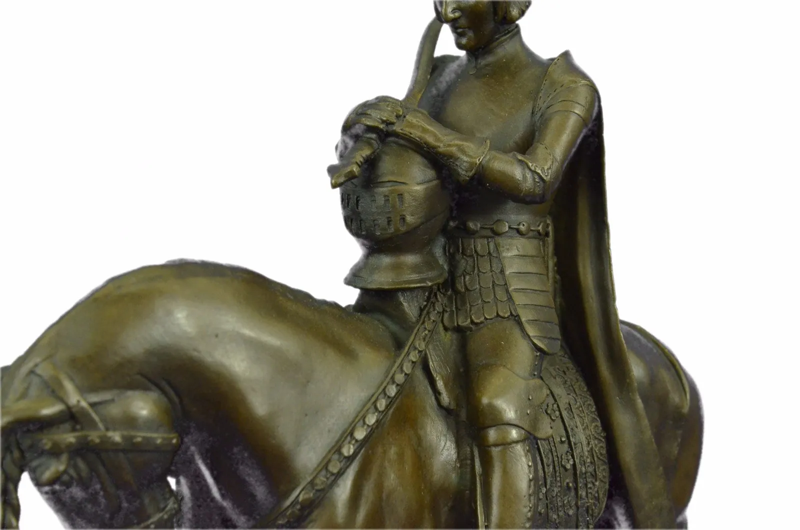 Bronze Sculpture of King Arthur Legendary British Leader Collectible Home Design