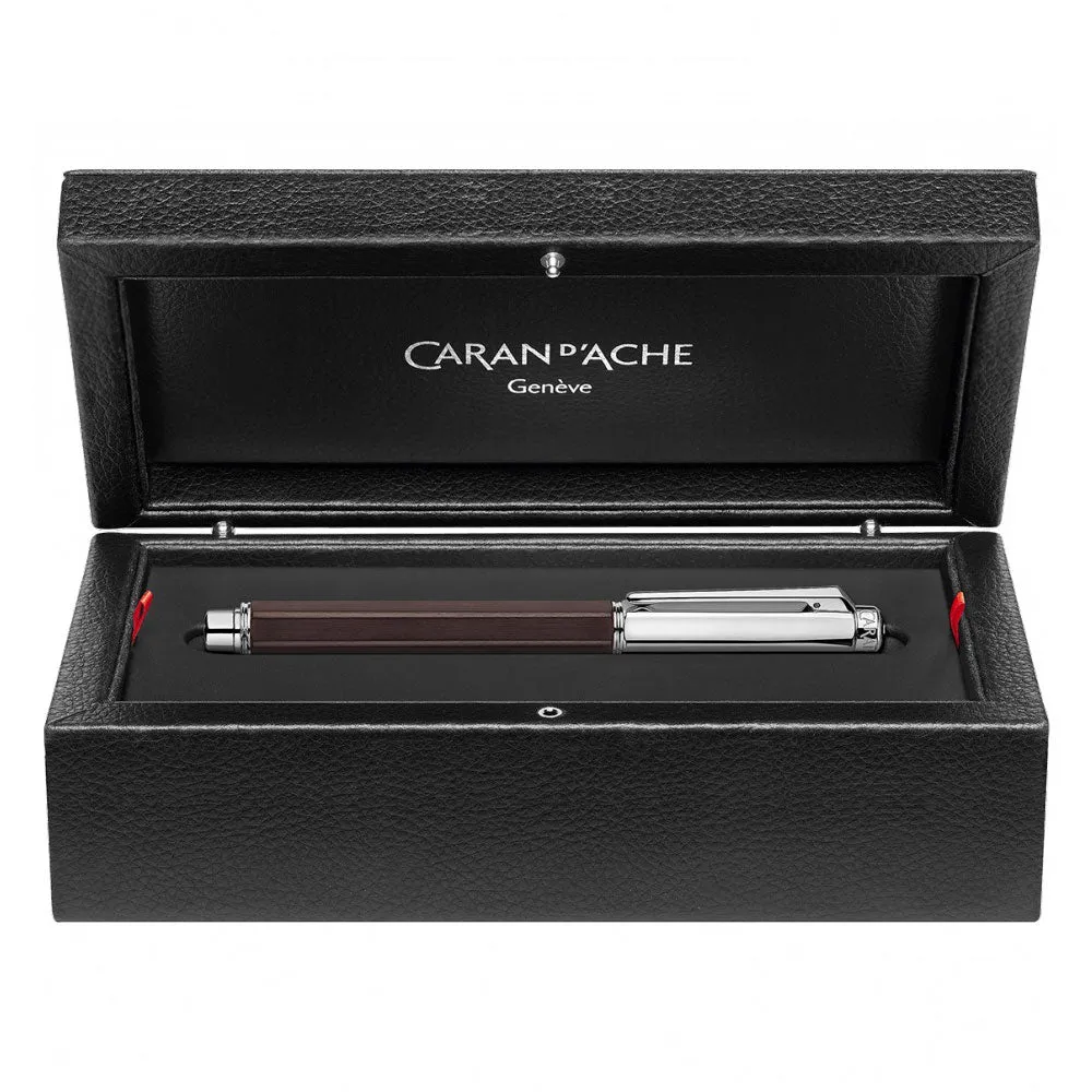 Caran d'Ache Varius Ebony Wood Silver-Plated and Rhodium-Coated Fountain Pen