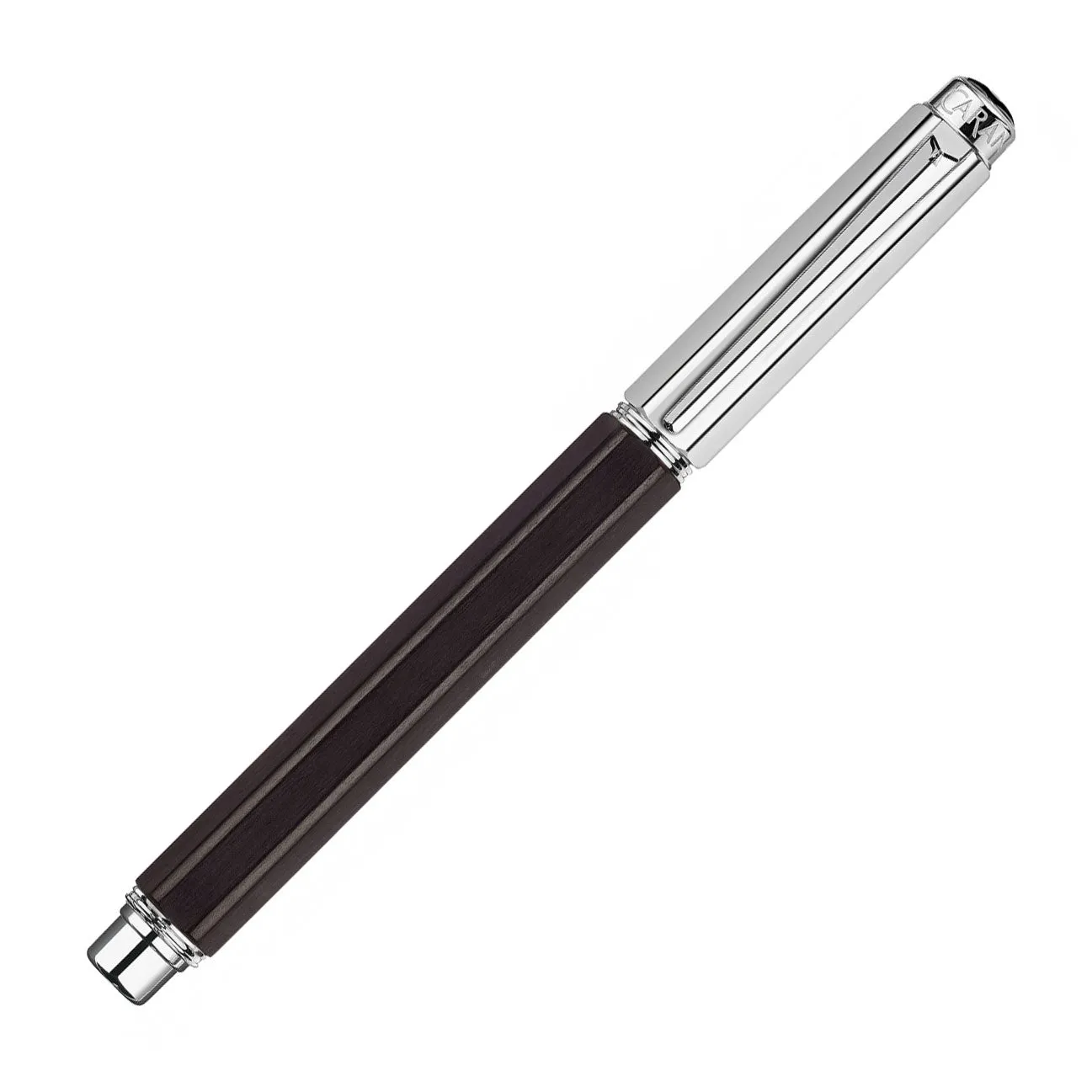 Caran d'Ache Varius Ebony Wood Silver-Plated and Rhodium-Coated Fountain Pen