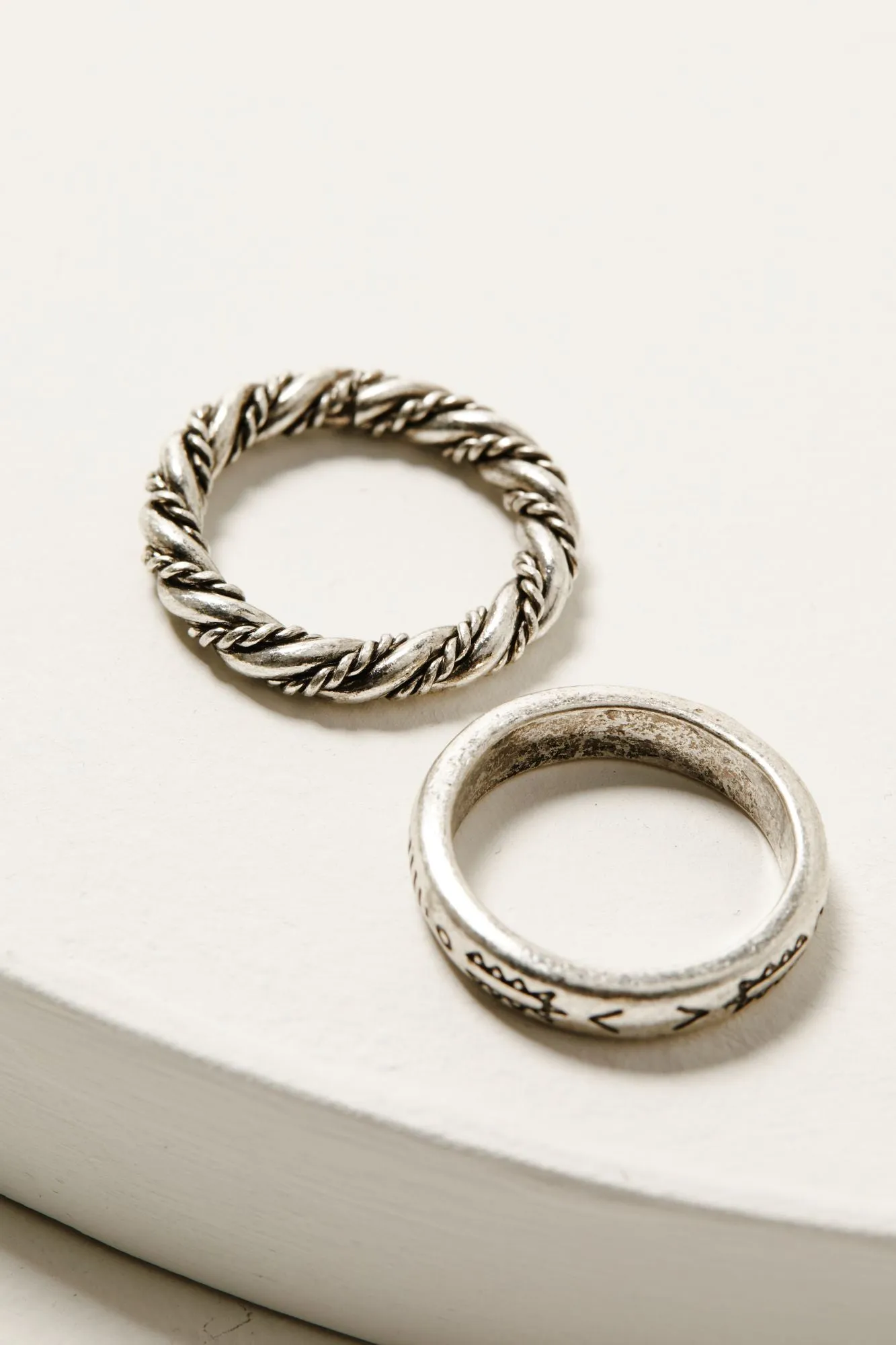 Clarion Antique Silver Ring Set - 5 Piece