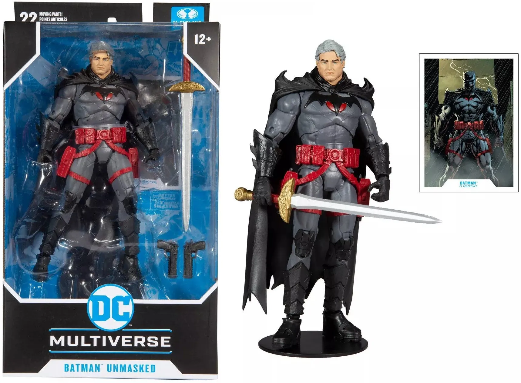 DC Multiverse Batman Flashpoint Unmasked (Thomas Wayne Flashpoint) 7" Inch Action Figure - McFarlane Toys