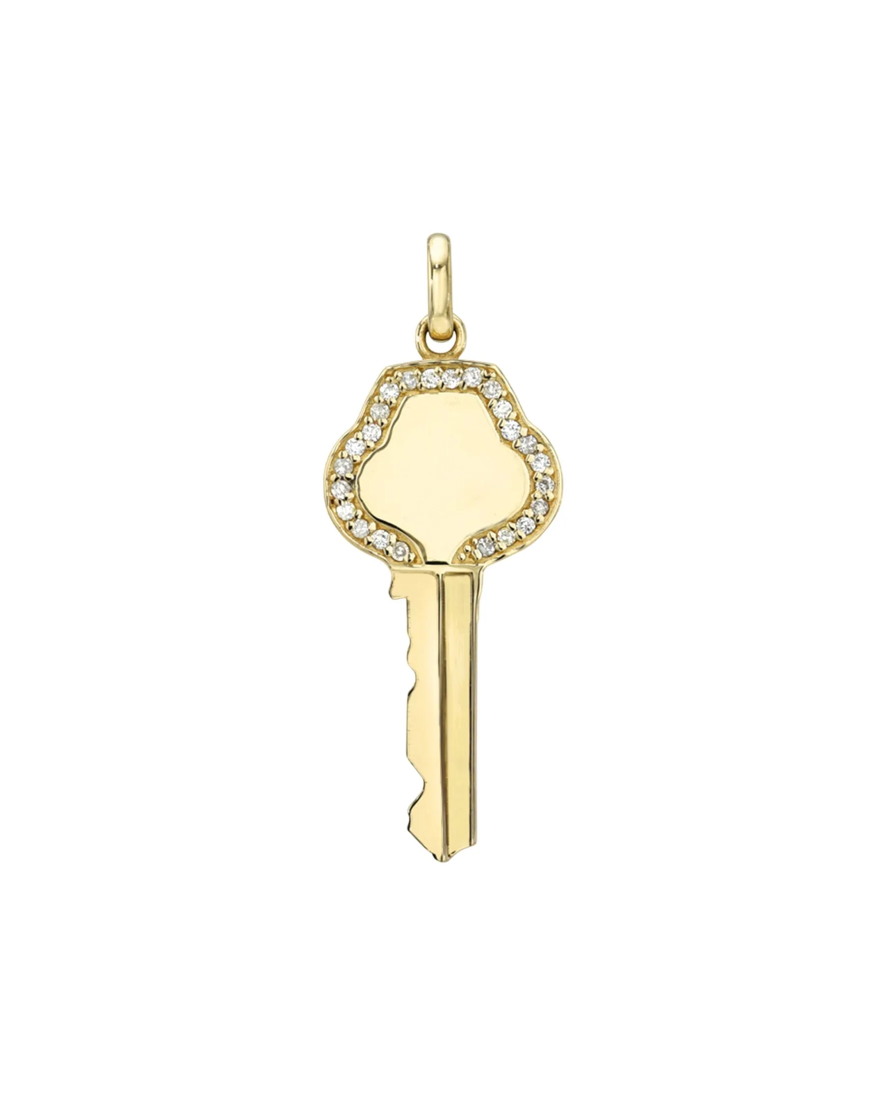 Diamond Framed Key Pendant