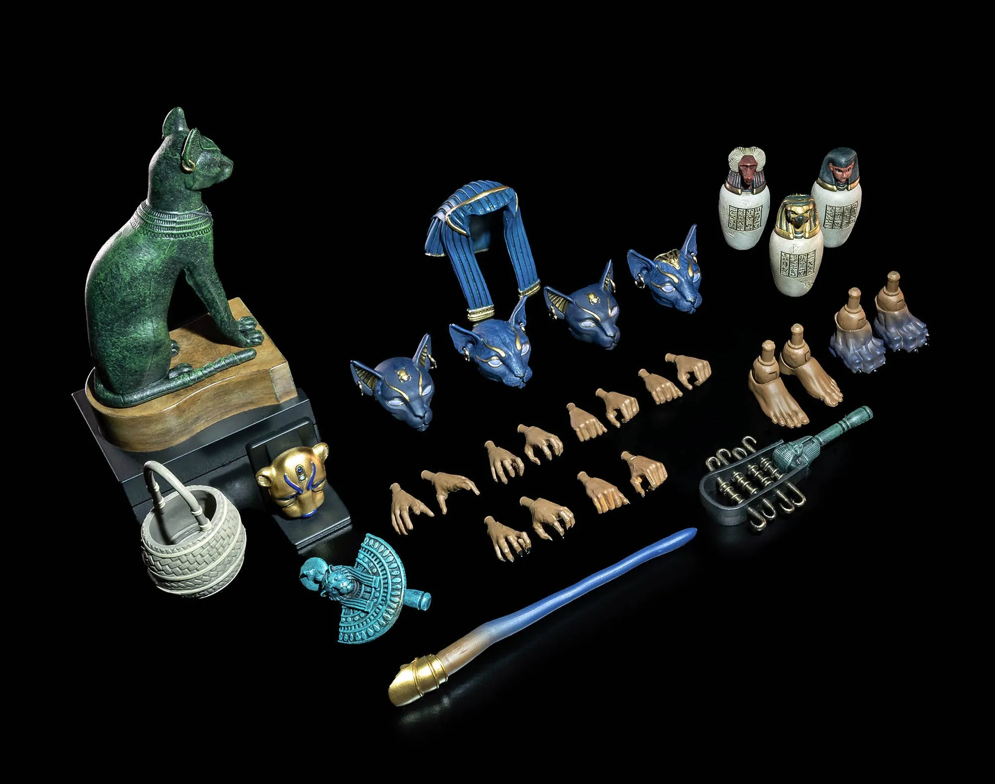 FIGURA OBSCURA: Gods of Ancient Egypt, Anubis & Bastet figures