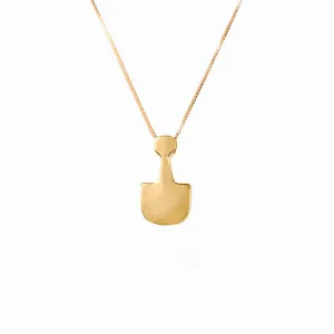 Floating Fertility Figurine  - Gold-Plated Silver Pendant