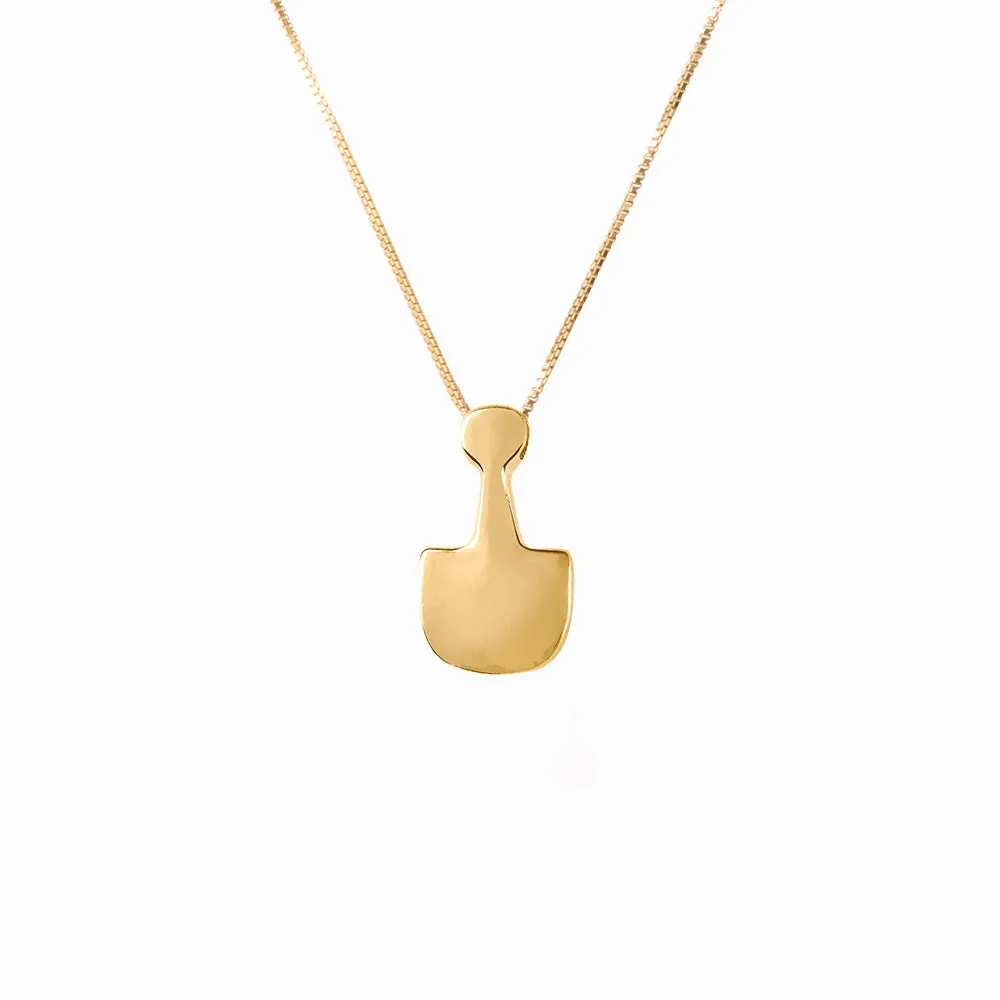 Floating Fertility Figurine  - Gold-Plated Silver Pendant