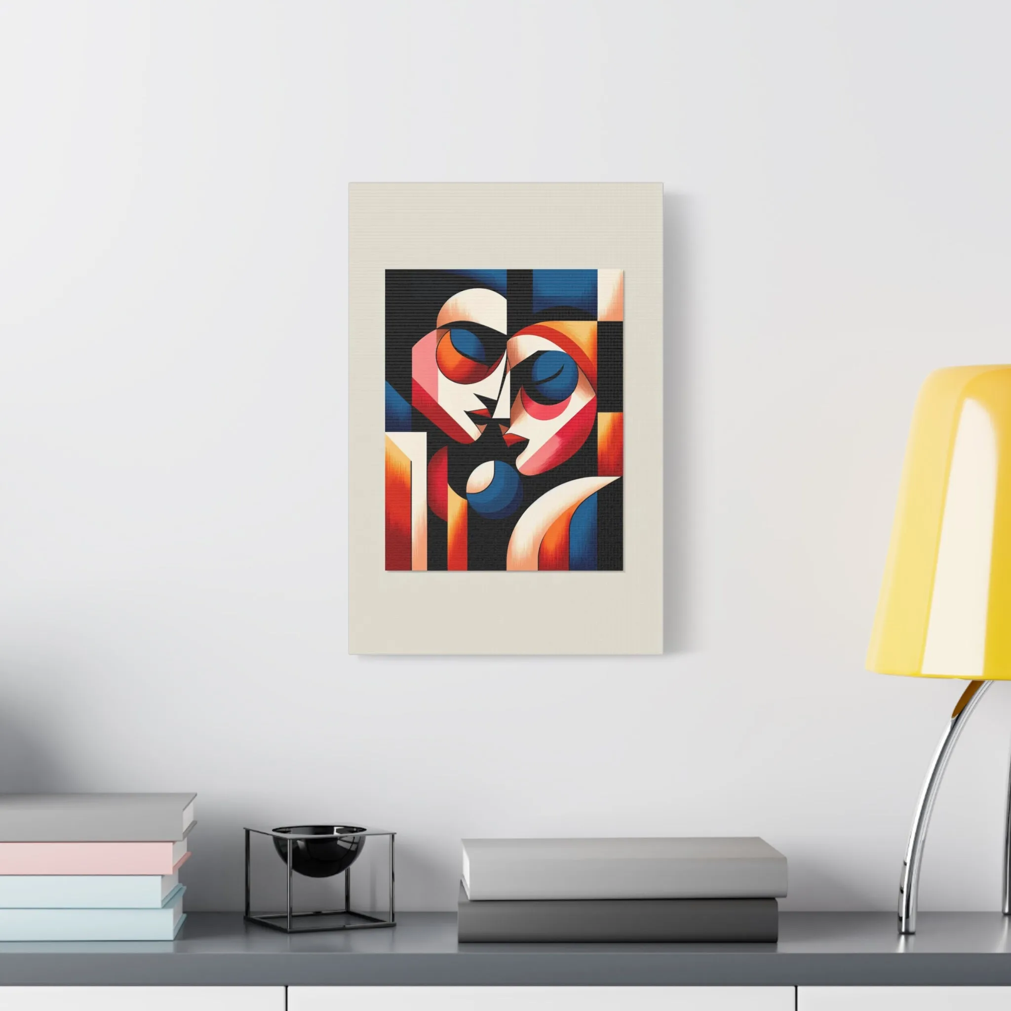 Geometric Embrace Canvas Art Print