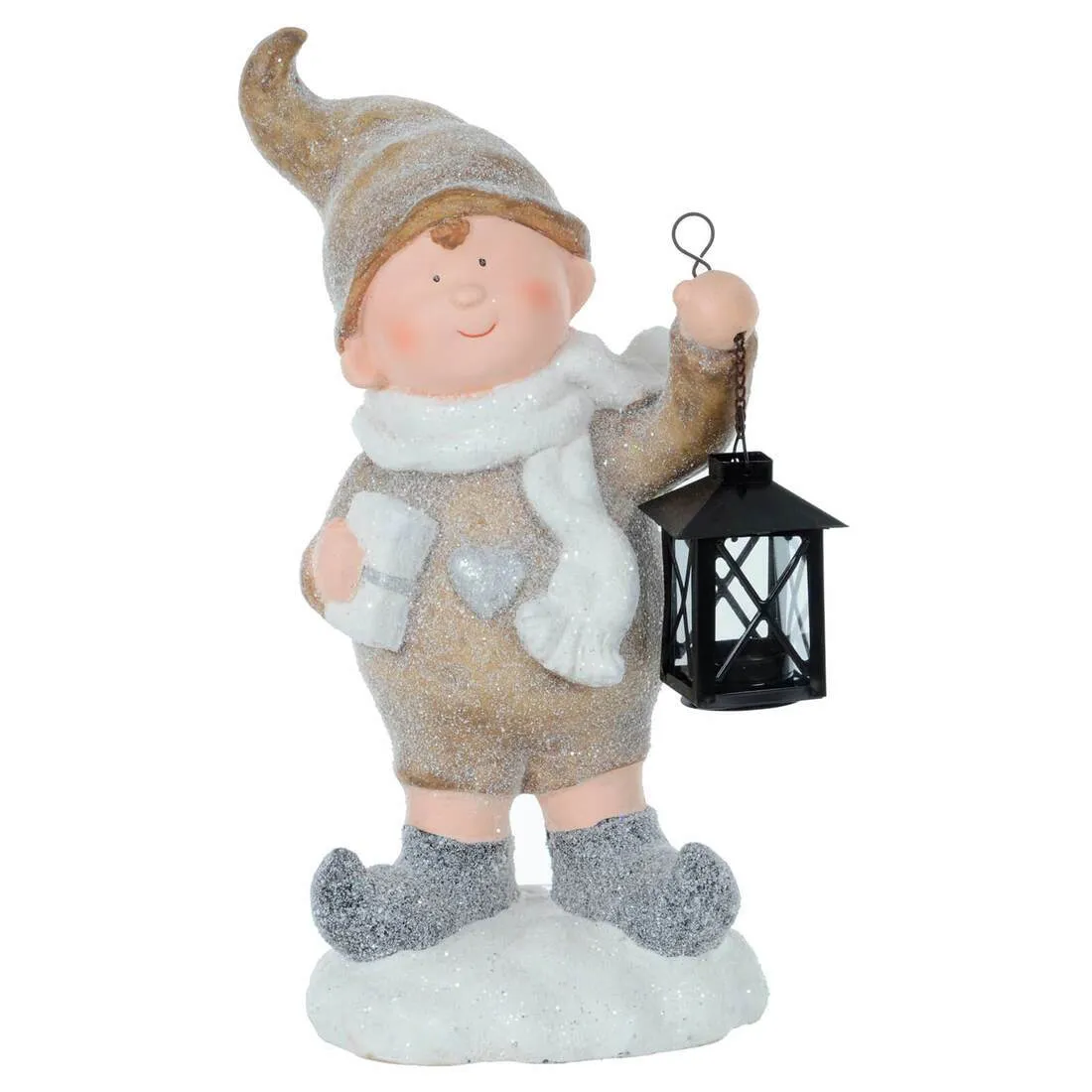 Girl Boy With Tealight Lantern Christmas Ornament 41cm