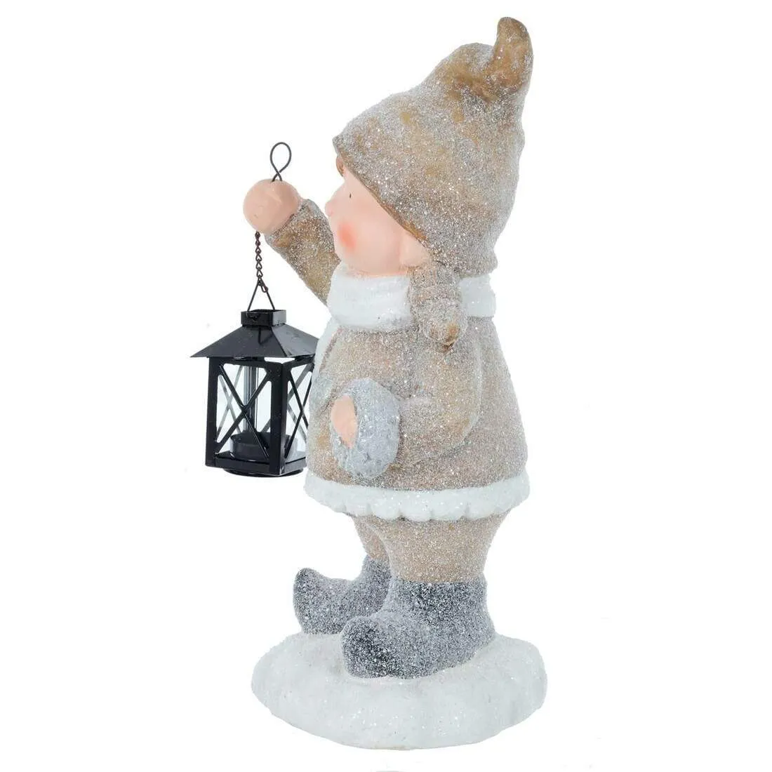 Girl Boy With Tealight Lantern Christmas Ornament 41cm