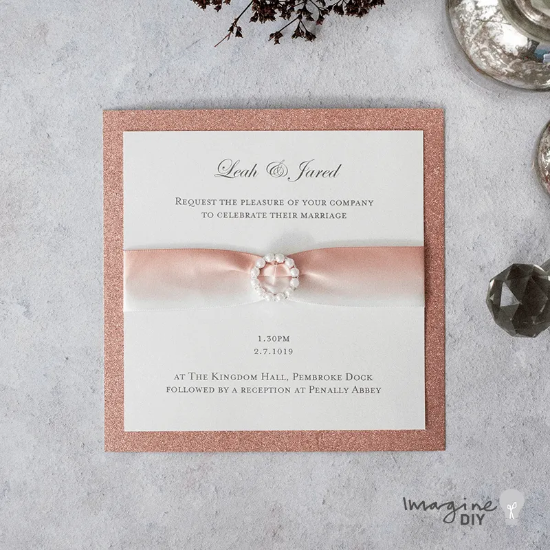 Glitter Card & Paper -  Rose Gold