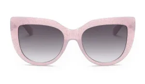 Glitter Frame Cat Eye Sunglasses - Pink