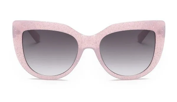 Glitter Frame Cat Eye Sunglasses - Pink