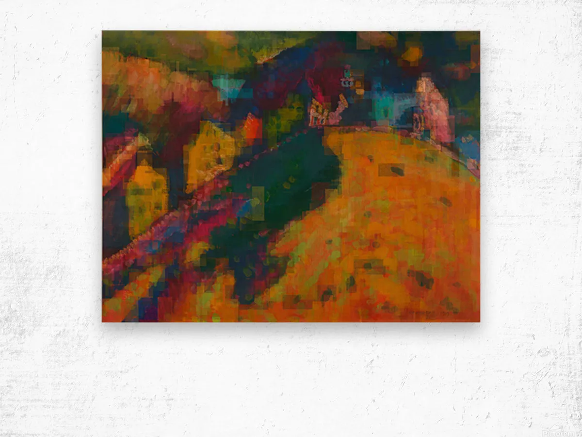 Houses on a Hill Abstract