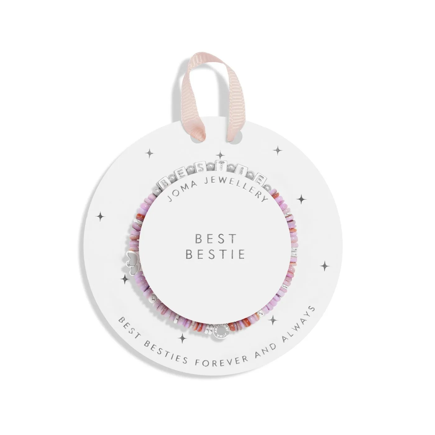 Kids Happy Little Moments Best Bestie Silver Plated Bracelet C735