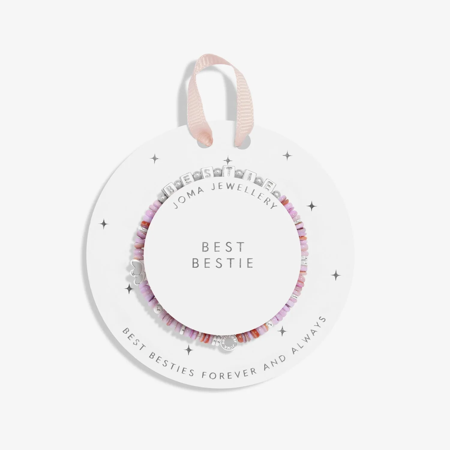 Kids Happy Little Moments Best Bestie Silver Plated Bracelet C735