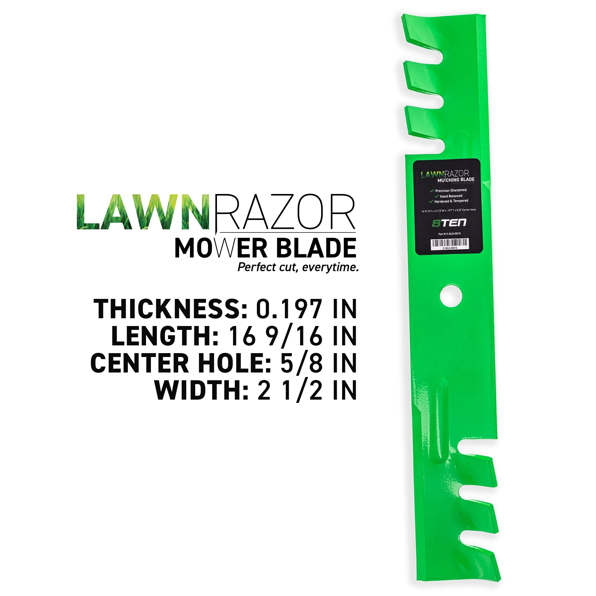 LawnRAZOR Blade For Gravely Toro Great Dane 481706 482461 795757 038-5350-00 038-5350-0050 D18086 | 6-PACK