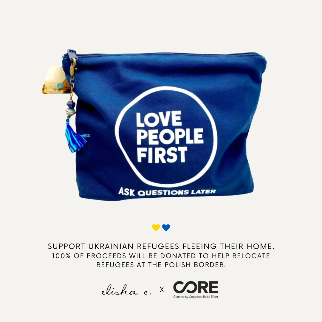 'Love People First' Pouch