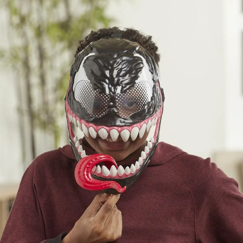 Marvel Spider-Man Maximum Venom Mask Role Play Toy, Lever-Activated Swinging Tongue, Kids Ages 4 And Up