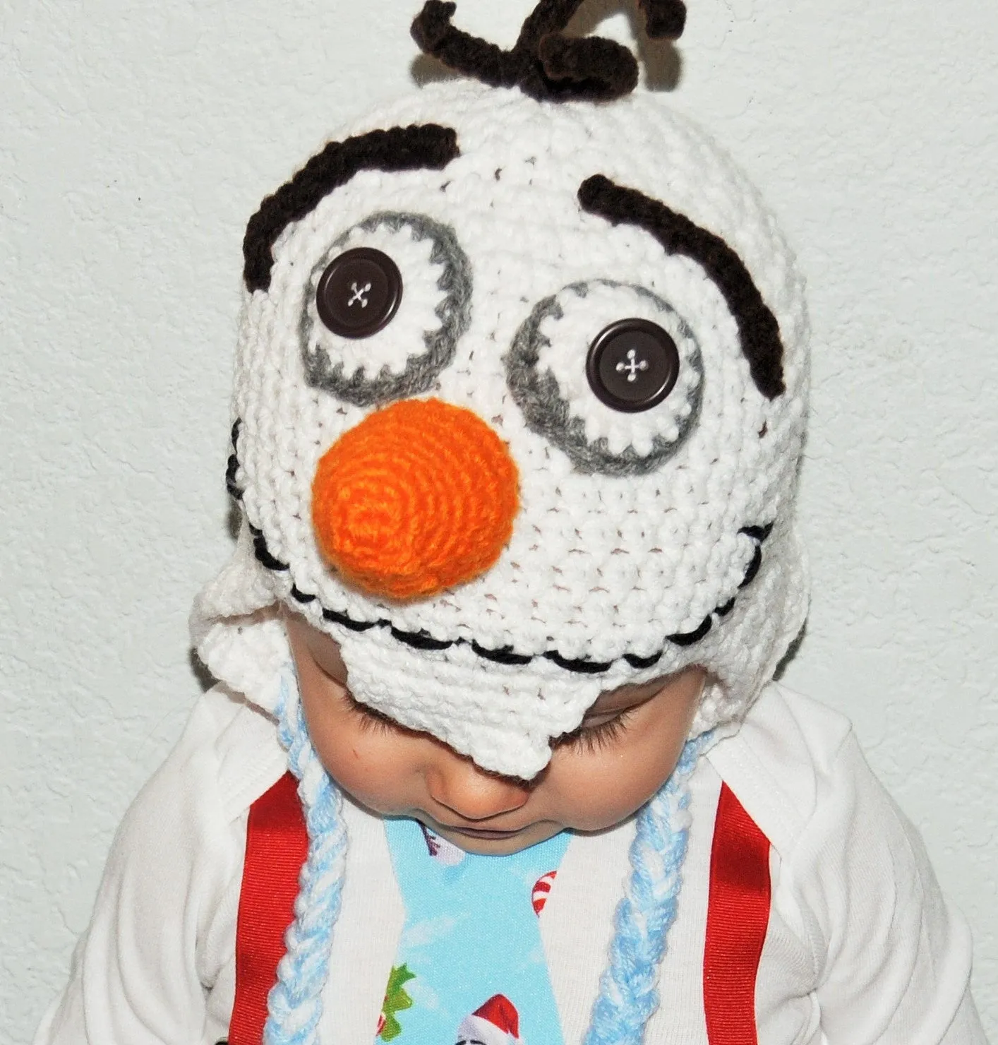 olaf hat, olaf crochet hat, snowman  hat, newborn photography prop, frozen hat, olaf beanie, frozen beanie