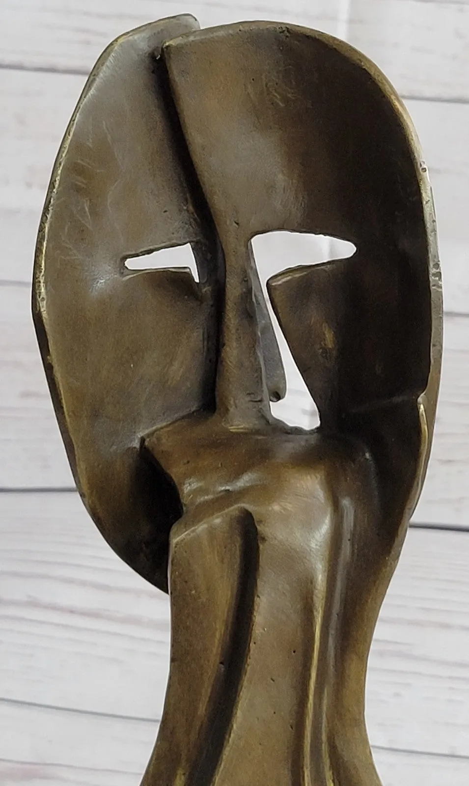 Pablo Picasso inspired Bronze Sculpture BEHIND THE MASK Hot Cast Artwork Figure