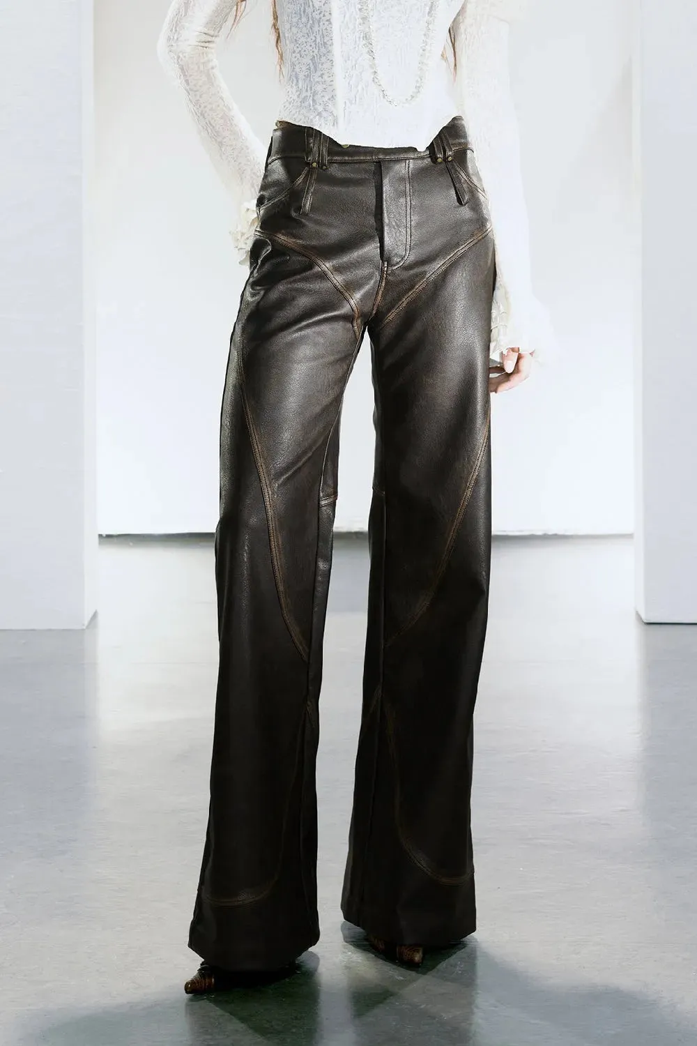 Retro Leather Pants