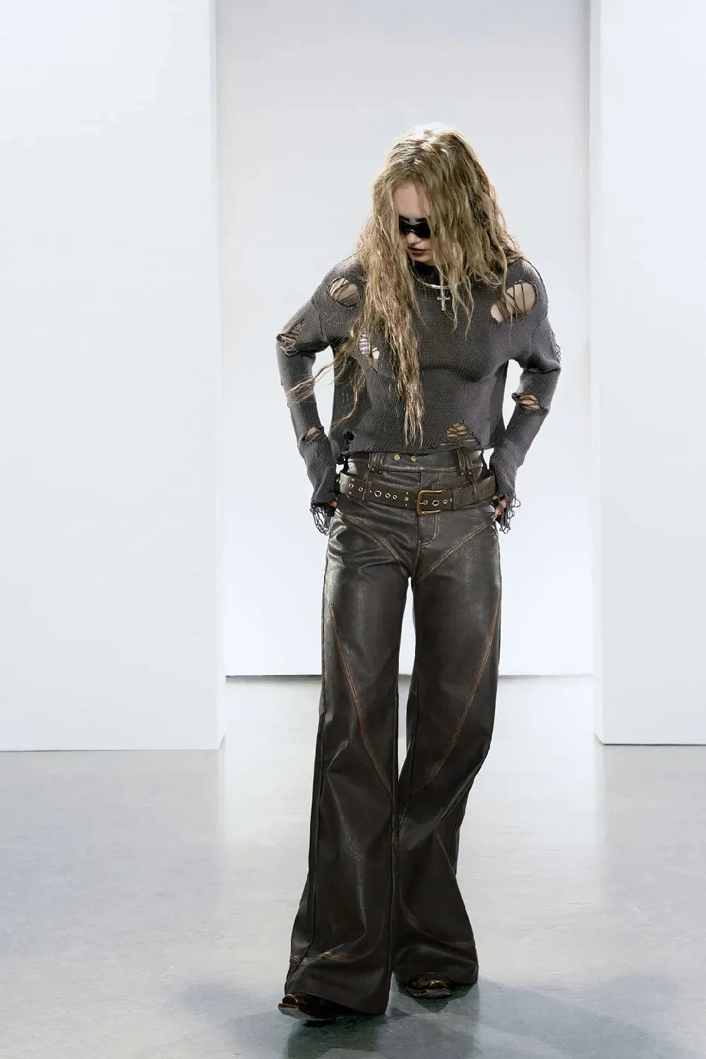 Retro Leather Pants