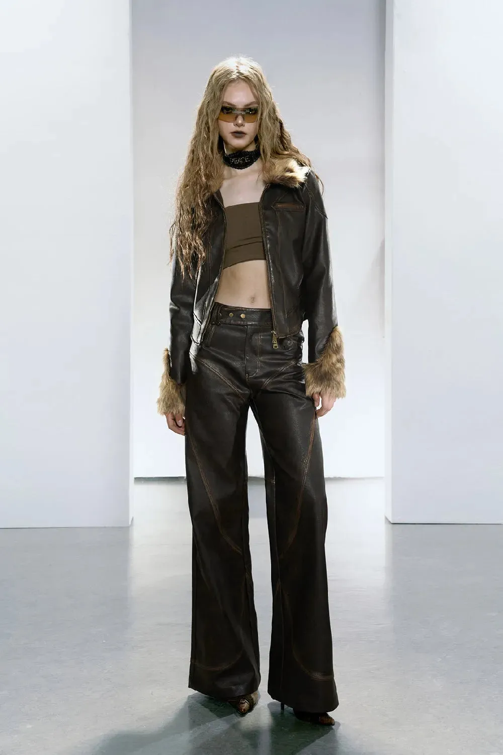 Retro Leather Pants