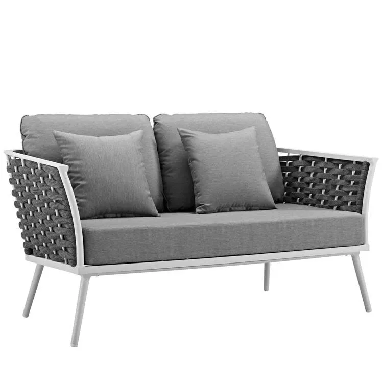 Stance Five-Piece Outdoor Patio Aluminum Sectional Sofa Set