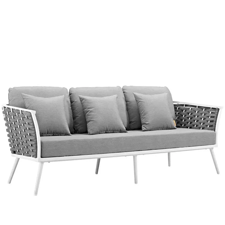 Stance Five-Piece Outdoor Patio Aluminum Sectional Sofa Set