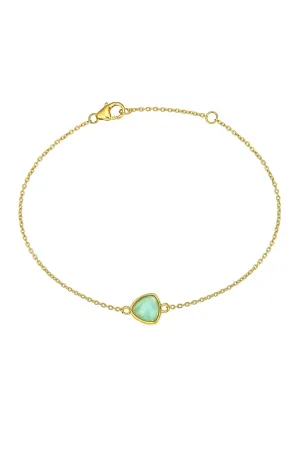 Sterling Silver Gold Plated Amazonite Bracelet