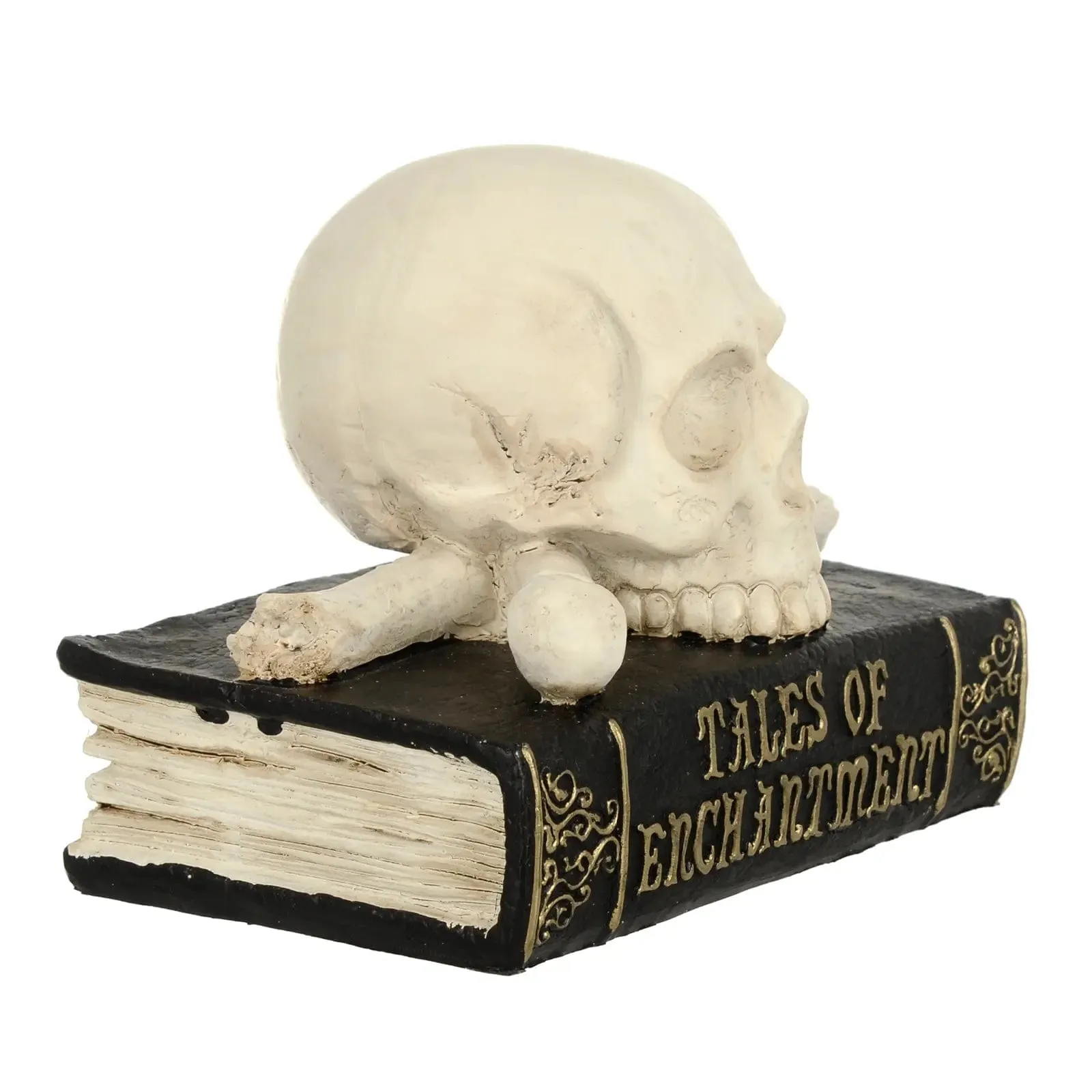 Tales of Enchantment Skull Book Halloween Party Decoration 17cm