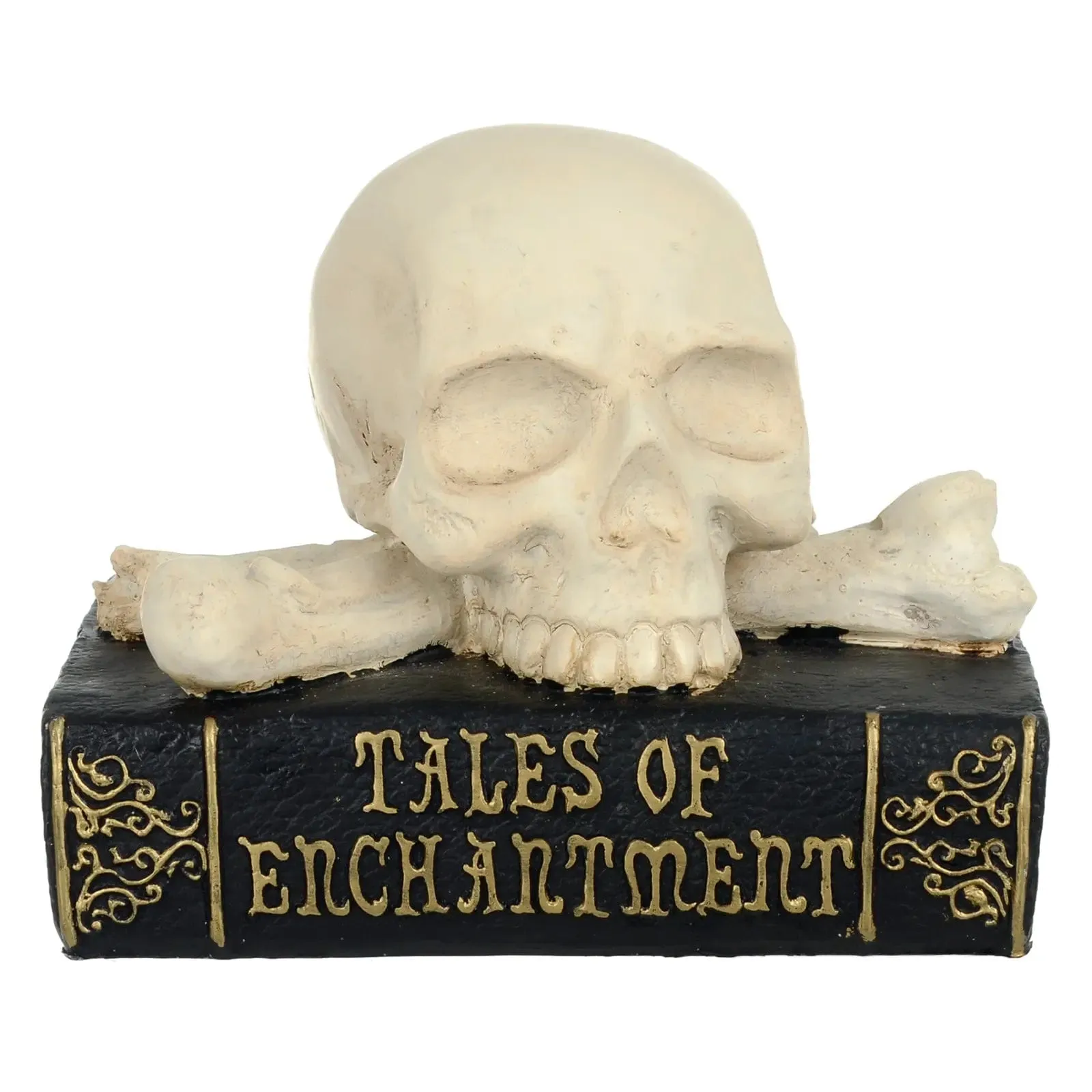 Tales of Enchantment Skull Book Halloween Party Decoration 17cm