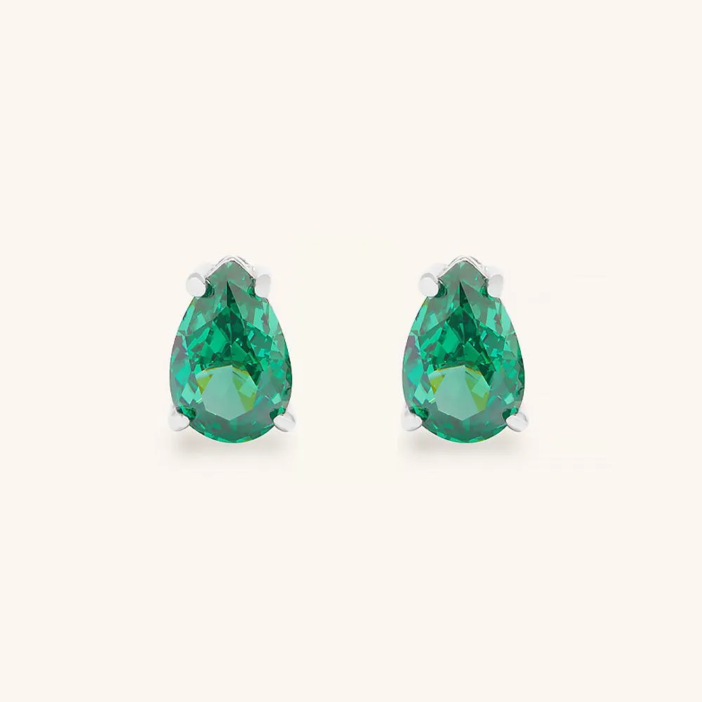 Vibrant Water Drop Stud Earrings