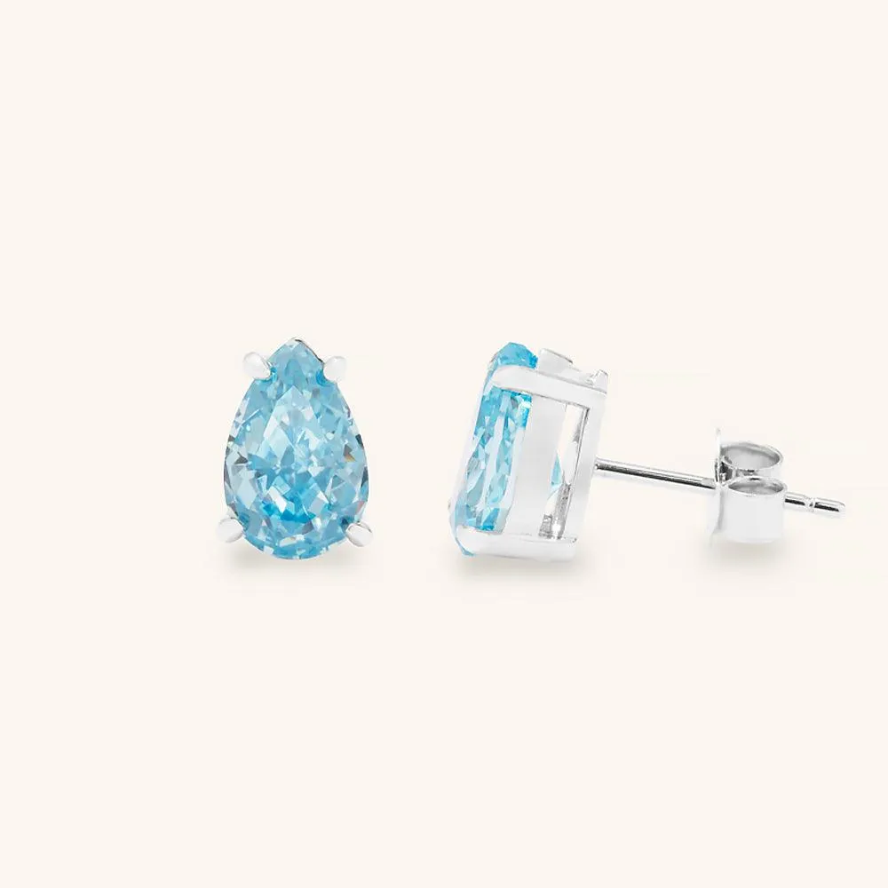 Vibrant Water Drop Stud Earrings