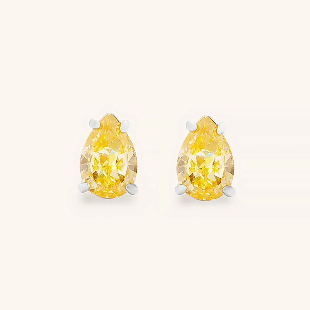 Vibrant Water Drop Stud Earrings