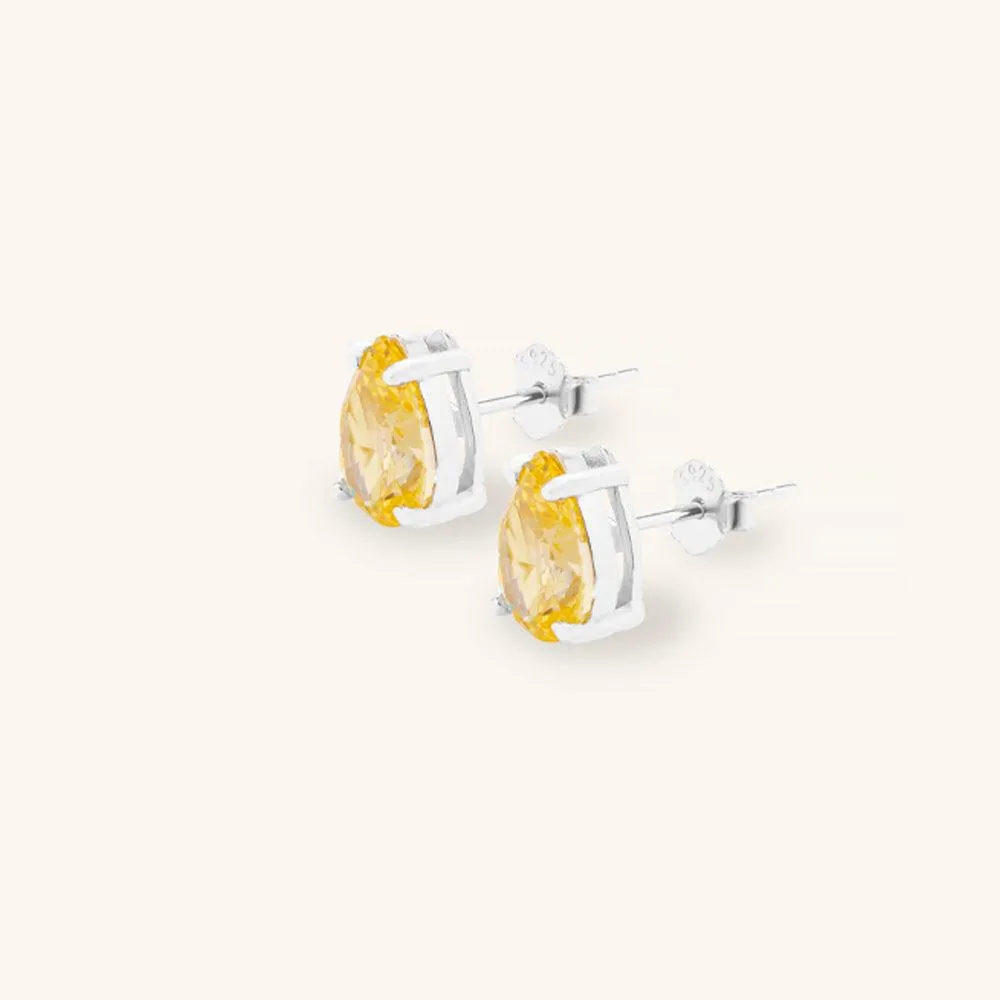 Vibrant Water Drop Stud Earrings