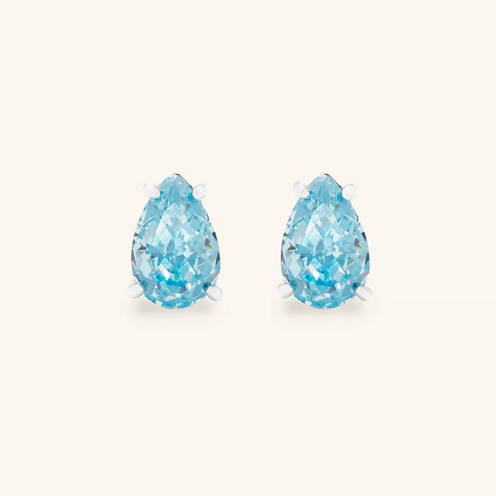 Vibrant Water Drop Stud Earrings