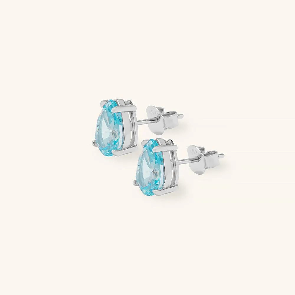 Vibrant Water Drop Stud Earrings